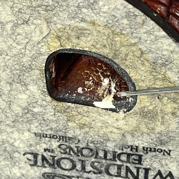 Windstone Editions 1986 Dragon Vintage Statuette Turquoise Gold Brown 9.5" Pena - Picture 14 of 16